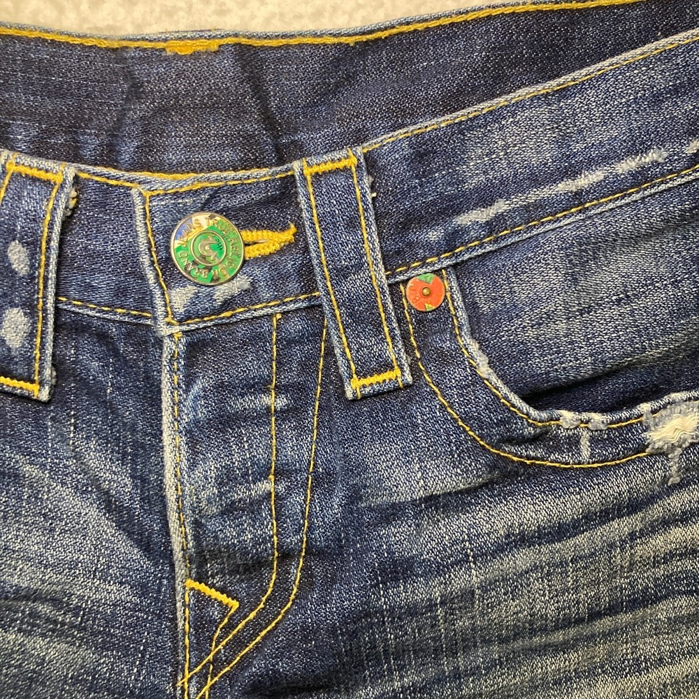 Vtg True Religion USA Made Jayde Shorts Womens Sz 24 (Fit 28) Embroider Y2K RARE - Picture 5 of 14